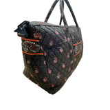 Vera Bradley Women’s Brown Quilted Paisley Fabric Carry-On Travel Duffel Bag