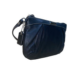 Coach Women’s Black Leather Wristlet Compact Purse