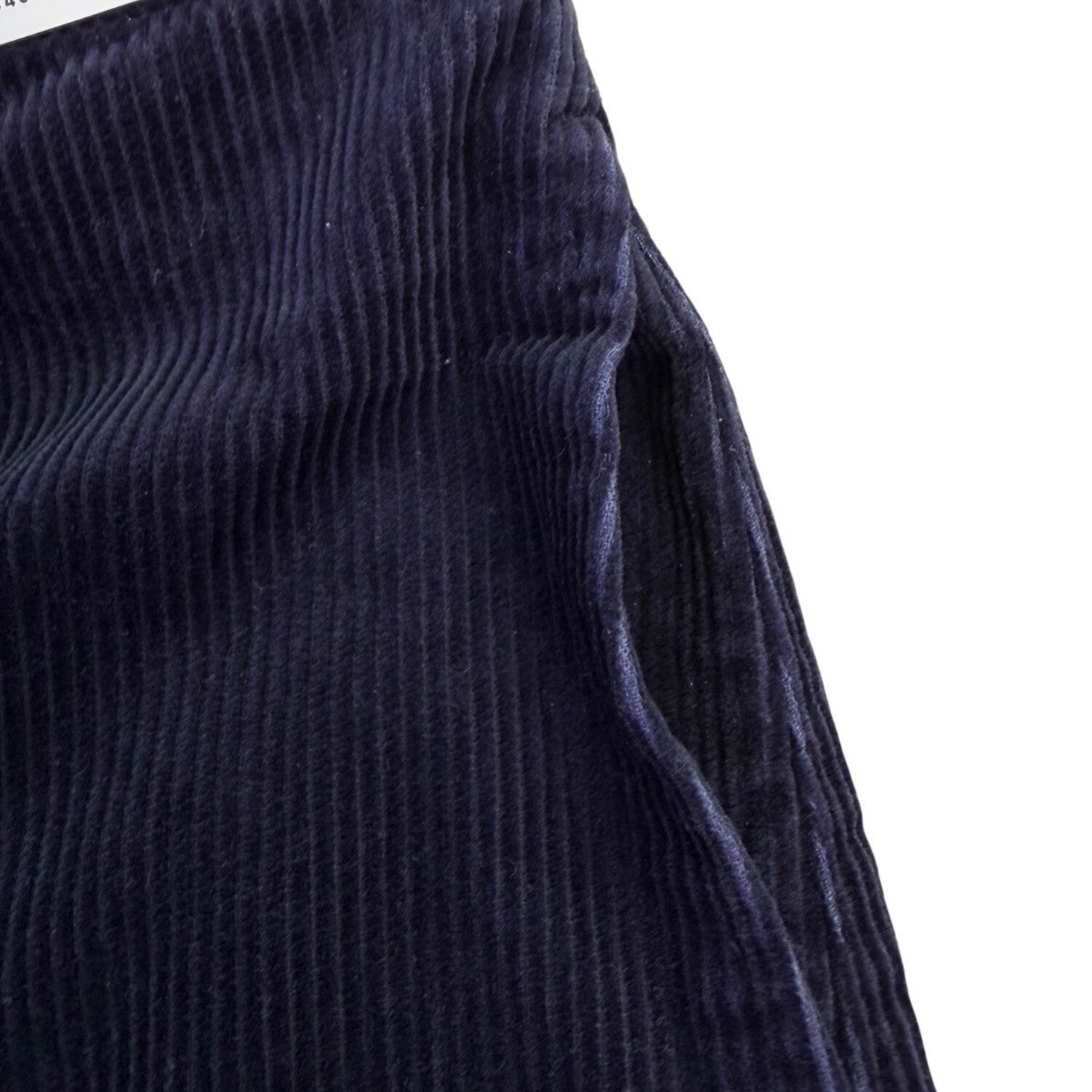 Uniqlo Womens Navy Cotton High-Waisted Corduroy Wide Cropped Pants Size 2