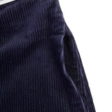 Uniqlo Womens Navy Cotton High-Waisted Corduroy Wide Cropped Pants Size 2