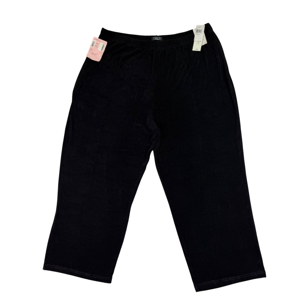 Vikki Vi Womens Black Acetate & Lycra Pull-On Pants 3XP