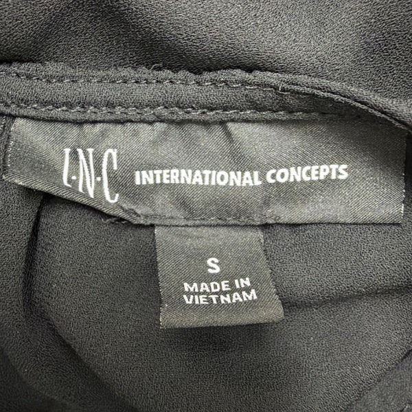 International Concepts Womens Black Cold Shoulder Jumpsuit Size S