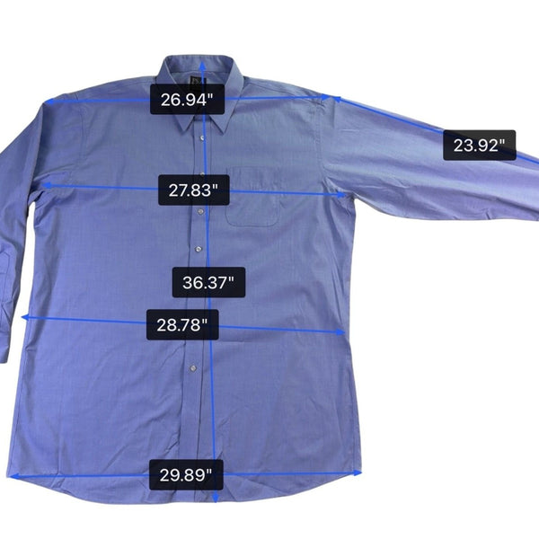Jos. A. Bank Mens Purple Cotton Dress Shirt Travelers Collection Size 18.5 38