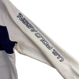 U.S. Polo Assn. Mens Cream & Navy Hoodie Sweatshirt Zip Up 2XL