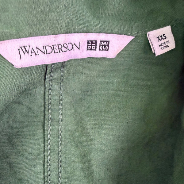 Jw Anderson Women’s Green Cotton Sleeveless Belted Maxi Trench Dress XXS