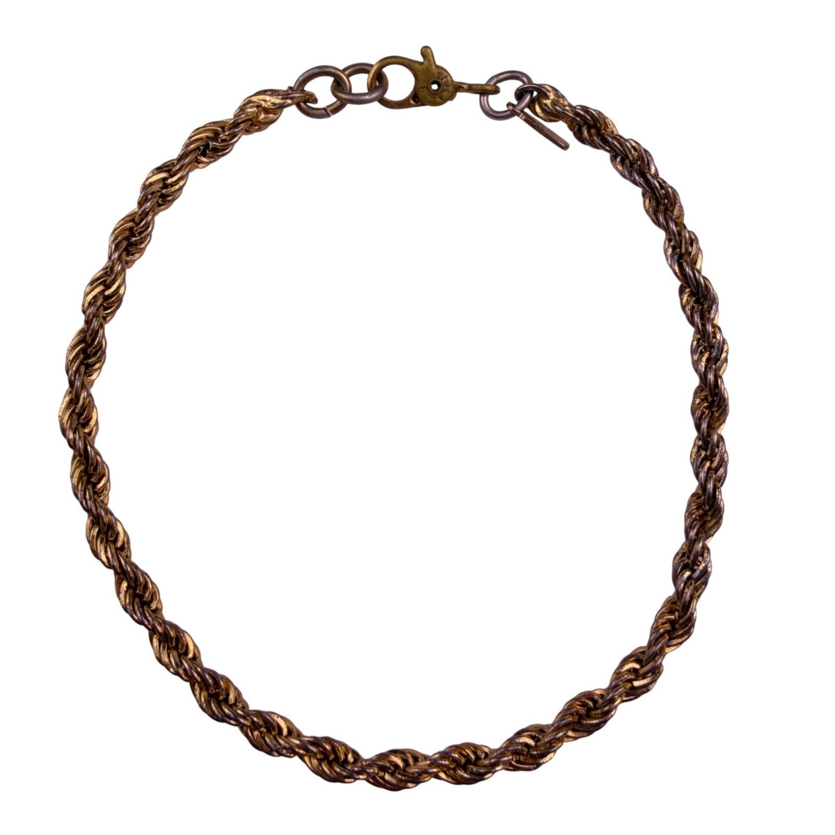 Monet Womens Gold Tone Metal Rope Chain Bracelet Elegant Design Vintage