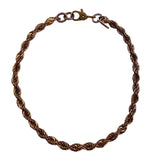 Monet Womens Gold Tone Metal Rope Chain Bracelet Elegant Design Vintage