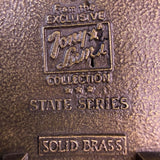 Tony Lama Mens Brass Great Seal Of Massachusetts Belt Buckle Solid & Collectible