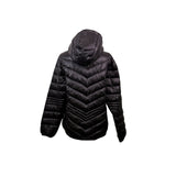 Xersion Black Womens Puffer Jacket Hooded Lightweight Quilted Full-Zip Sz M