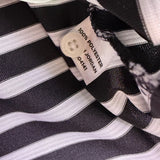Walter Hagen Mens Black/White Striped Polo Shirt Lightweight Performance Size L