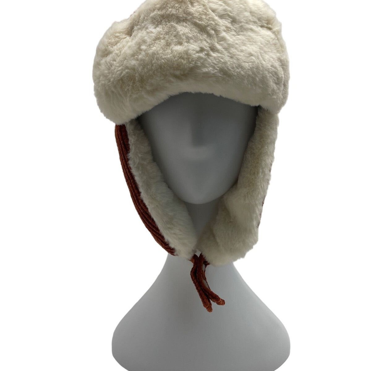 High Desert Gear Unisex Corduroy Faux Fur Trapper Ear Flaps Brown Cream One Size
