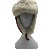 High Desert Gear Unisex Corduroy Faux Fur Trapper Ear Flaps Brown Cream One Size