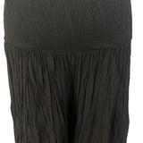 Sandy Starkman Womens Black Crinkled Maxi Pants Size 1X - New