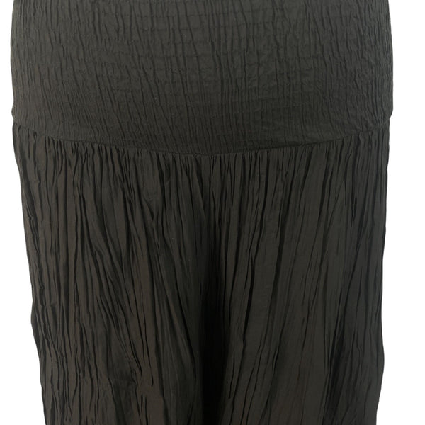 Sandy Starkman Womens Black Crinkled Maxi Pants Size 1X - New