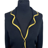 BCBG Maxazria Women's Yellow-Lined Black Blazer Sz M