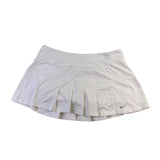 Nike Womens White Dri-FIT Polyester Spandex Pleated Athletic Skort Size Large