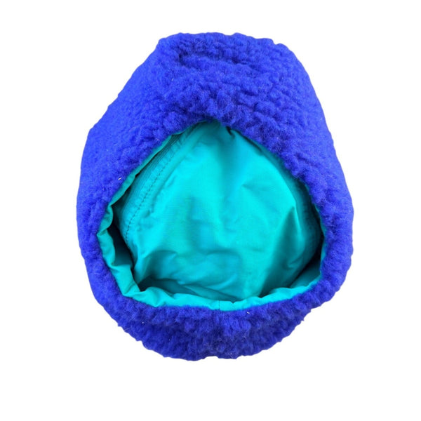 Columbia Mens Purple/Teal Shearling-Lined Winter Trapper Hat Fold-Up Earflaps