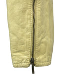 Robert Comstock Zip Up Yellow Rhino Leather Jacket Sz 6 (EU 38)