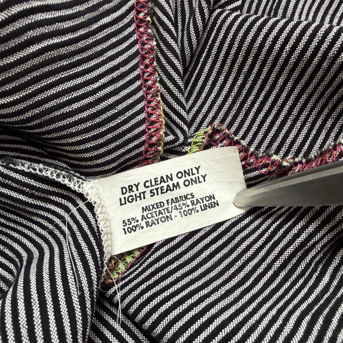 Nothing Matches Womens Multicolor Striped Acetate/Rayon/Linen Tunic Top 1