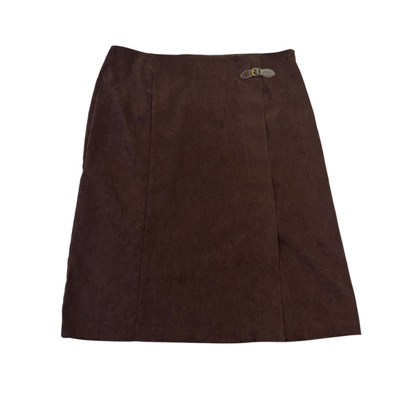 Dressbarn Womens Brown Knee Length Pencil Skirt With Buckle Size 20W  