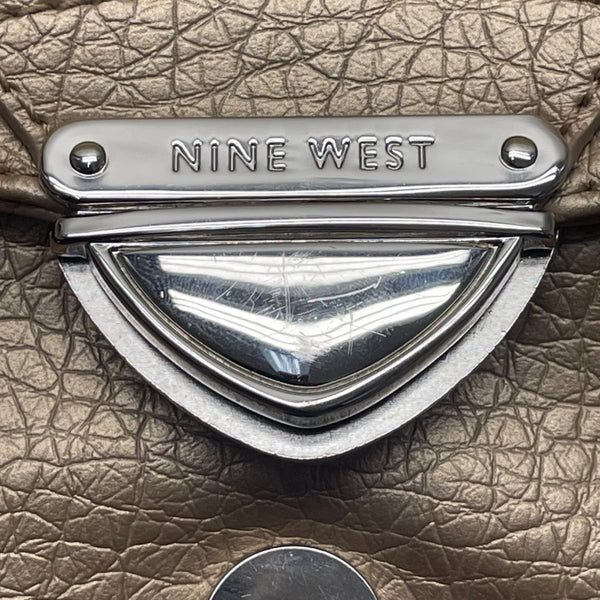 Nine West Women’s Bronze Faux Leather With Crossbody Strap Clutch Bag