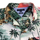 Tommy Hilfiger Mens Multicolor Hawaiian Button-Up Shirt  Custom Fit Sz XL