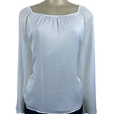 Elizabeth And James Women's White Long Sleeve Blouse Sz XL New
