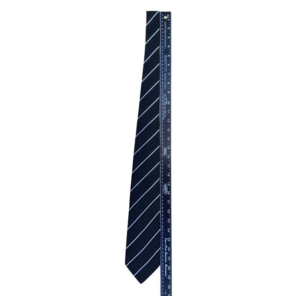 Joseph Abboud Mens Navy Striped 100% Silk Neck Tie Classic Pattern