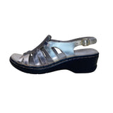 Clarks Women’s Metallic Silver Leather Lexi Marigold Q Sandals Size 7.5