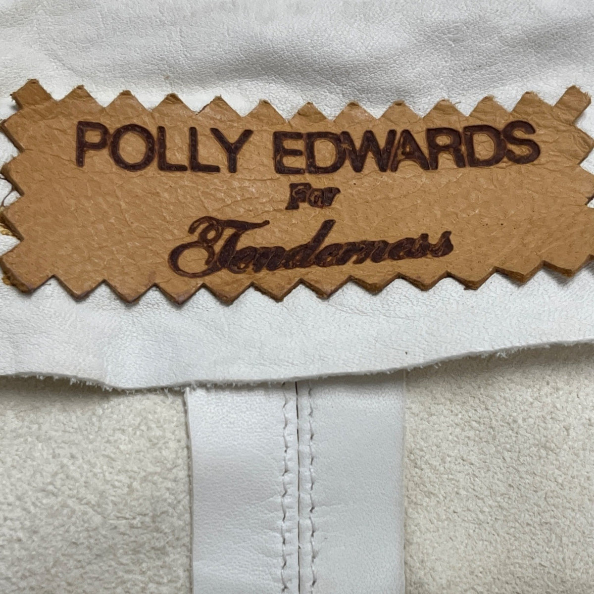 Polly Edwards Womens White Gem Embellished Vintage Sweater Jacket Elastic Hem