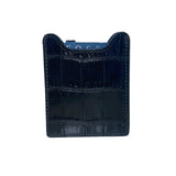 Fossil Men’s Black Embossed Leather Money Clip Cambridge Card Wallet