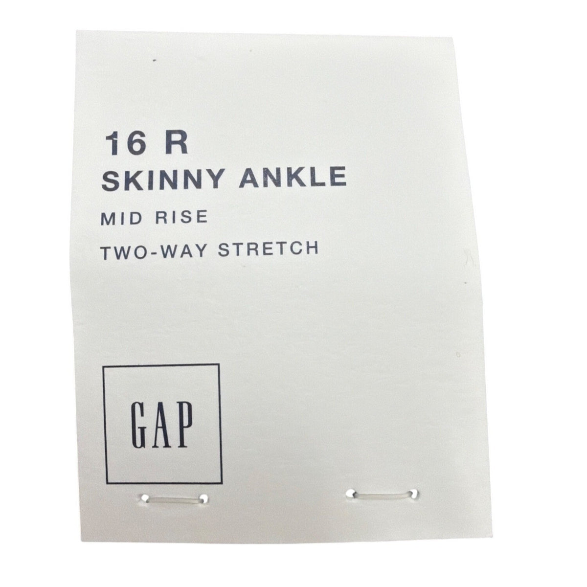 Gap Womens Black Cotton & Spandex Skinny Ankle Mid-Rise Stretch Pants 16R