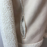 Classic Fashion Collection Women's White Lined Teddy Jacket Sz M
