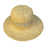 Woven Straw Unisex Natural Sun Hat Breathable Design Ventilated Crown 