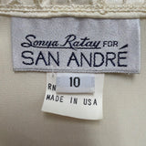 Sonya Ratay For San André Womens Ivory Long Sleeve Lace Blouse Size 10