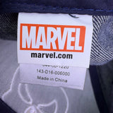 Marvel Mens Blue Cotton Punisher Snapback Hat Adjustable Denim Skull Accents