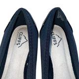 Cliffs By White Mountain Women’s Black Woven Detailing Bowie Wedge Flats Size 7M