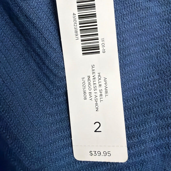 Chicos Womens Indigo Sleeveless Lightweight Casual Tank Top Size 2
