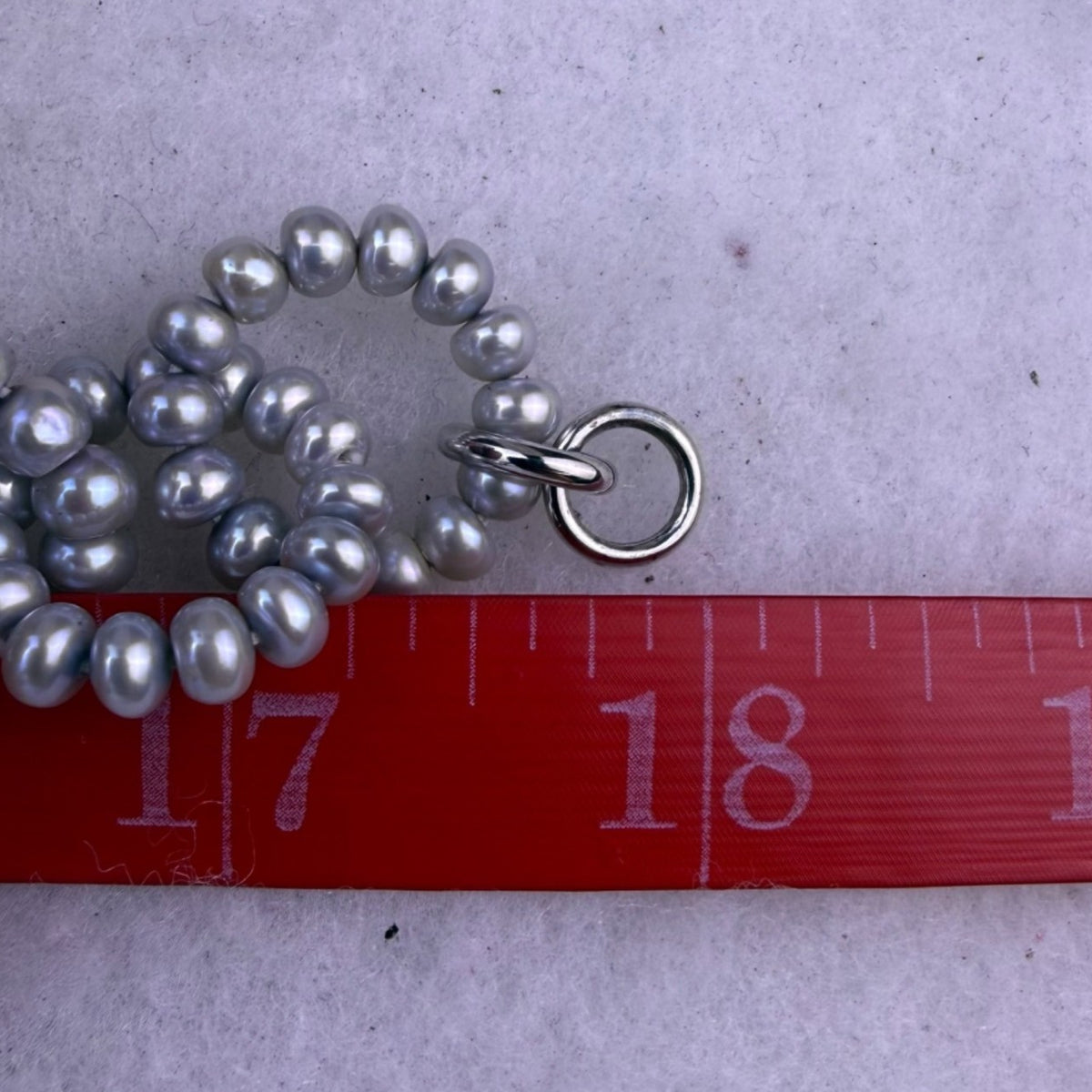 Honora Womens Gray Faux Pearl Necklace & Earring Set With Metal Accents