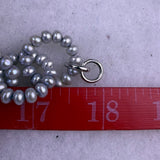 Honora Womens Gray Faux Pearl Necklace & Earring Set With Metal Accents