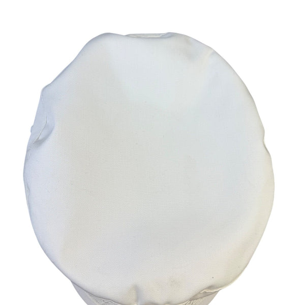 Captains Hat White Embroidered Sailor Cap Braided Rope Nautical Design