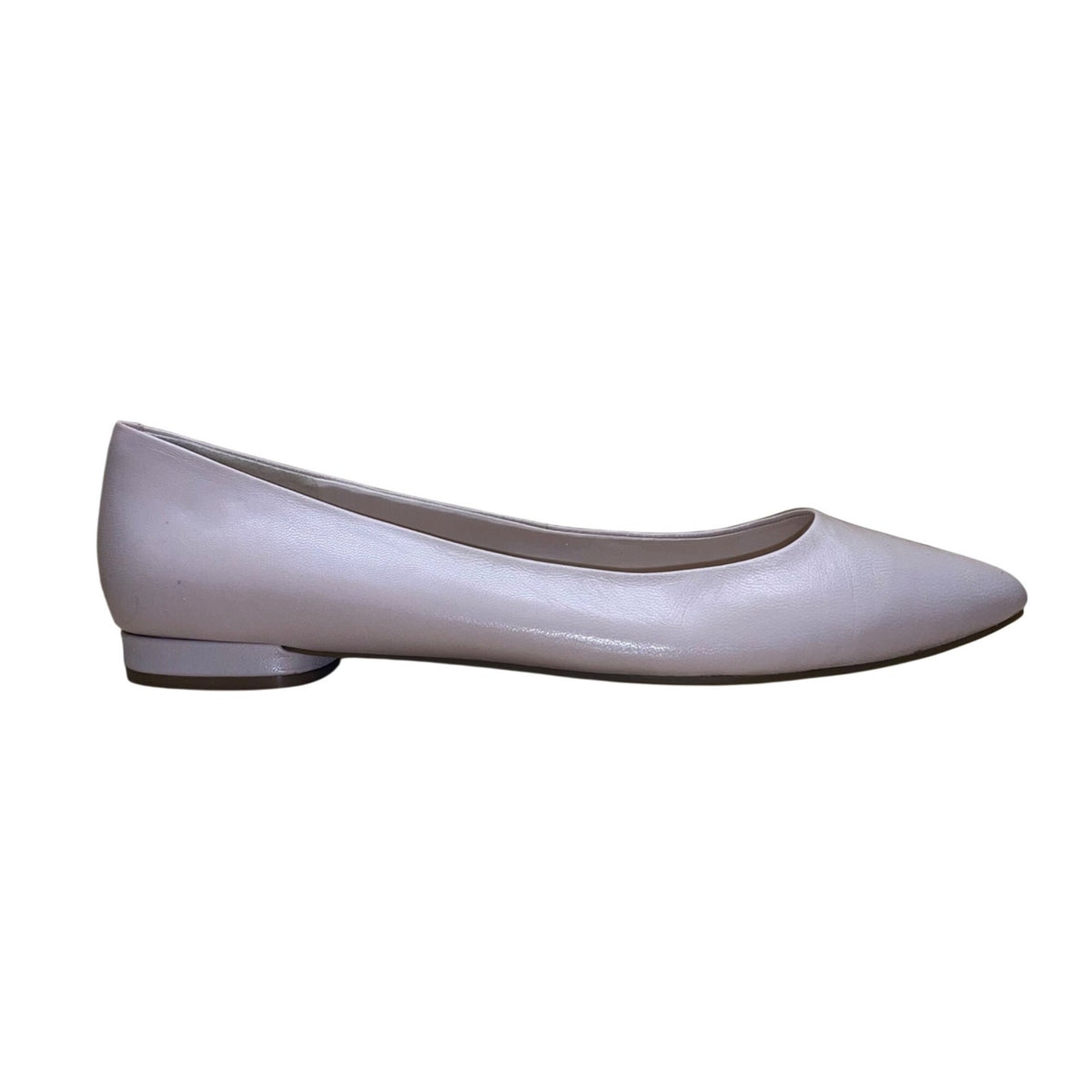 Nine West Women’s Pink Leather Slip-On Pointed Toe Onlee Ballet Flats Size 10M
