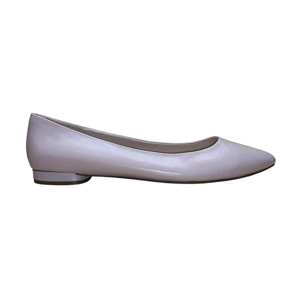 Nine West Women’s Pink Leather Slip-On Pointed Toe Onlee Ballet Flats Size 10M