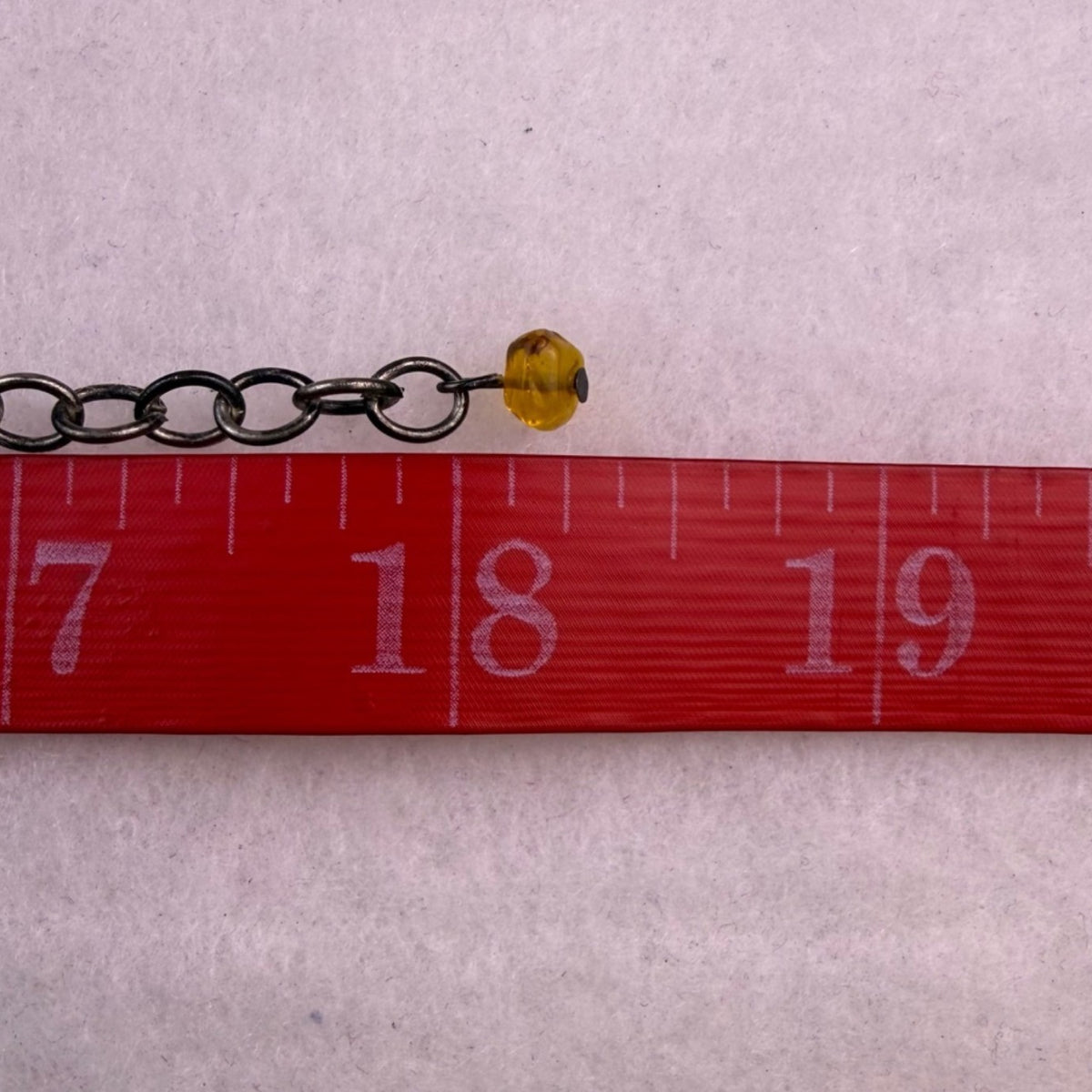 Vintage 90"s Amber Tone & Glass Boho Y-Shaped Necklace Drop Extender