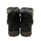 Khombu Women’s Black Faux Fur-Lined & Faux Leather Winter Snow Boots Size 8M