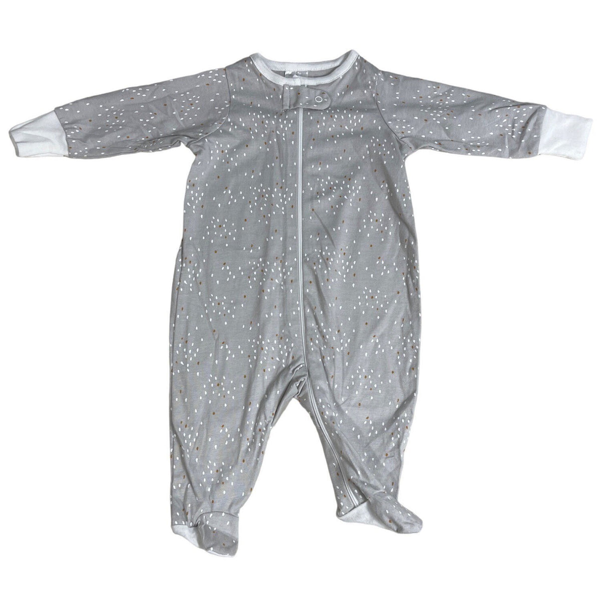 Gerber Toddler Baby Gray and White Jumpsuit 3 Piece Set Sz 0M