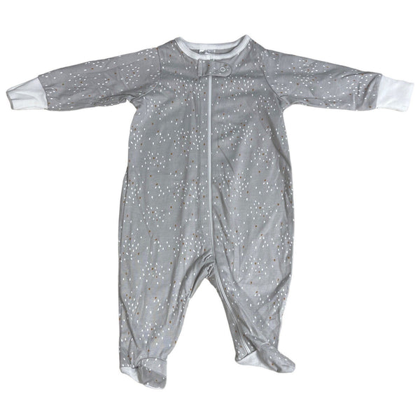 Gerber Toddler Baby Gray and White Jumpsuit 3 Piece Set Sz 0M