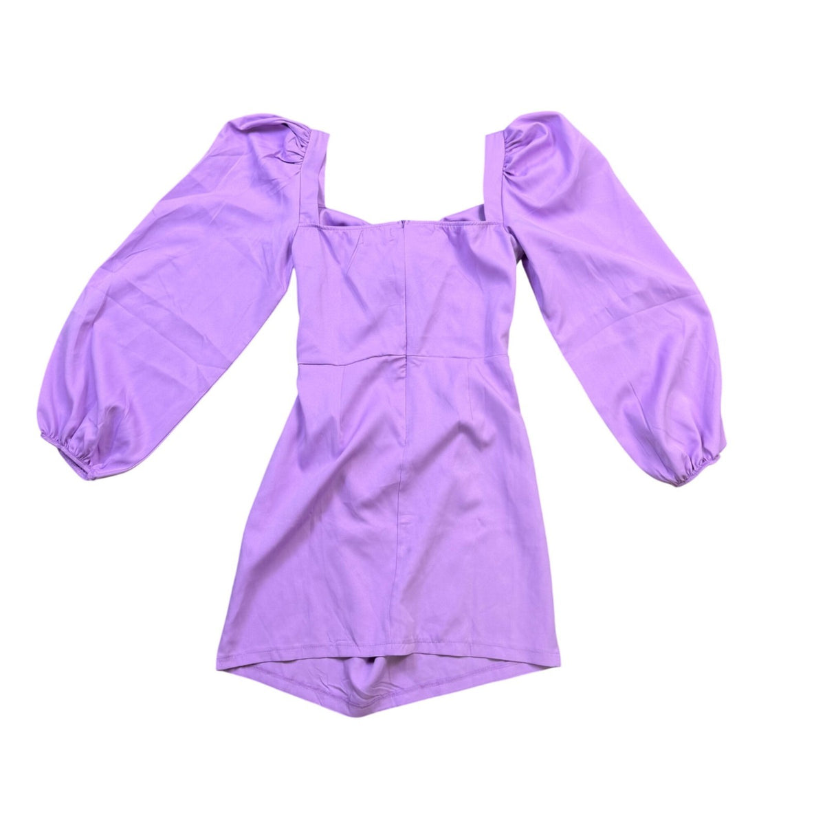 I Saw It First Womens Purple Dress Balloon Sleeves Tie-Front Size UK14 US10