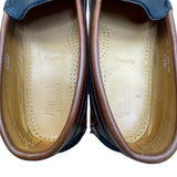 Allen Edmonds Men’s Black Brown Leather Waverly Slip-On Loafers Size 10.5