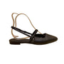Vince Women’s Black Leather Classic Pointed Toe Strappy Slingback Flats Size 9M